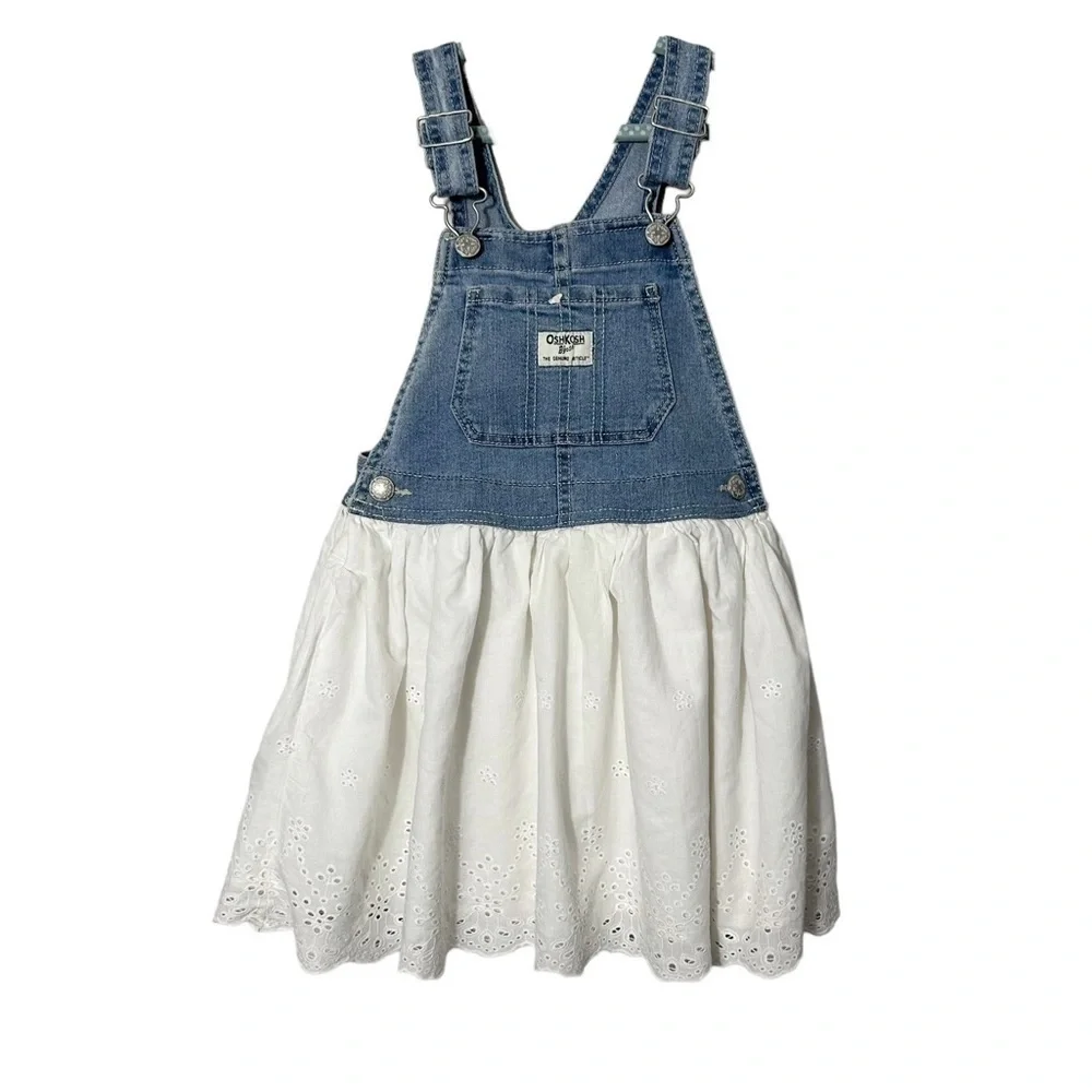 Oshkosh B’Gosh Eyelet Denim Overall Dress